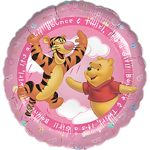 Balon rotund - Winnie the Pooh It's a Girl - 45cm