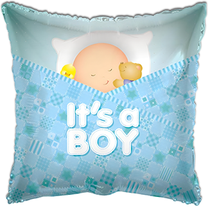 Balon patrat - Baby Boy Somnoros - 45 cm