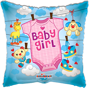 Balon patrat - Body - Baby Girl - 50 cm