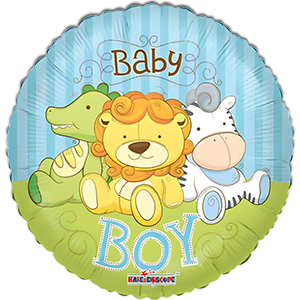 Balon rotund - Baby Boy - Animale Jungla - 45 cm