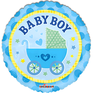 Balon rotund - Baby Boy - Carucior - 45 cm