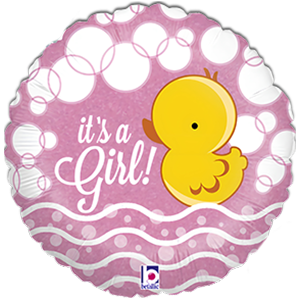 Balon rotund - ratusca - It's a Girl - 46 cm