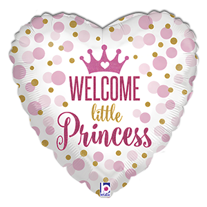 Balon Inima - Welcome little Princess - 46 cm