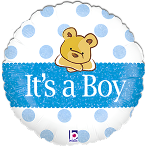 Balon rotund - Ursulet - It's a Boy - 46 cm