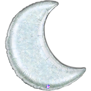 Semi - Luna Glitter Argintie - 107 cm