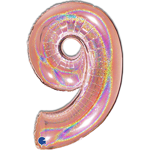 Cifra 9 - rose - gold - glitter - 102 cm