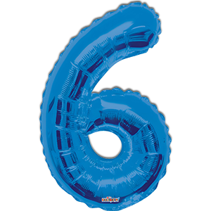 Cifra 6 - albastru - 86 cm
