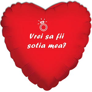 Balon inima - Vrei sa fii sotia mea? - 45 cm
