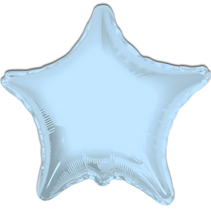 Balon stea - bleu deschis - 45 cm