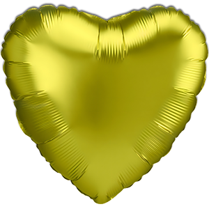 Balon inima - lemon satin - 43 cm