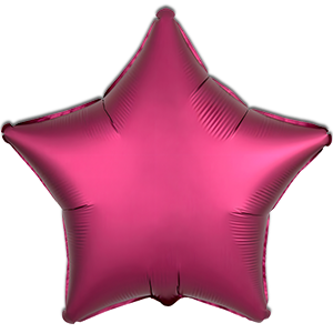 Balon stea - pomegranate satin - 43 cm