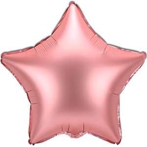 Balon stea - rose-gold satin - 45 cm