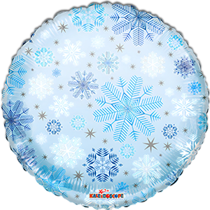 Balon rotund - Fulgi de nea - 45 cm