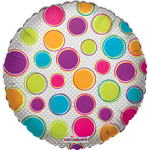 Balon rotund - Buline colorate - 45 cm