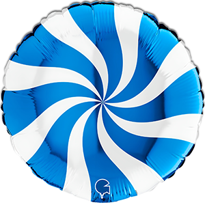 Balon rotund - acadea - alb albastru - 45 cm