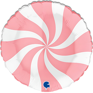 Balon rotund - acadea - alb baby pink - 45 cm