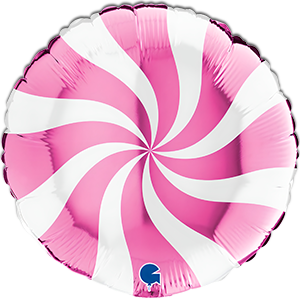 Balon rotund - acadea - alb fucsia - 45 cm
