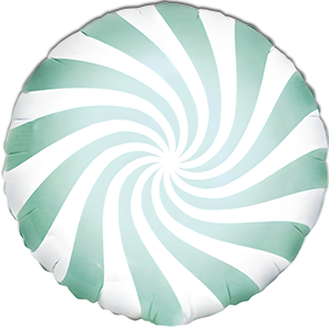 Balon rotund - acadea - alb verde menta - 35 cm