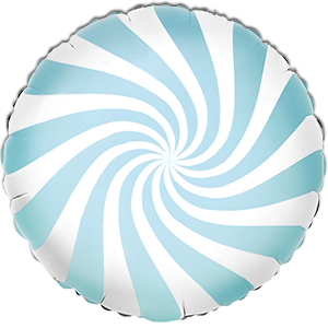 Balon rotund - acadea - alb baby blue - 35 cm