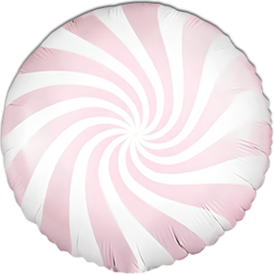 Balon rotund - acadea - alb baby pink - 35 cm