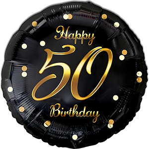Happy 50th Birthday - Auriu 45 cm