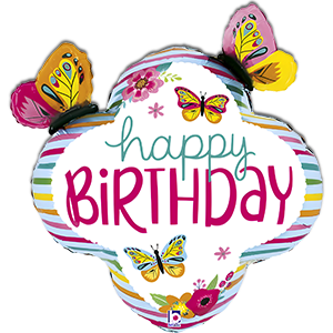 Happy Birthday Fluturi - 76 cm