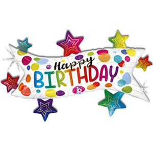Banner Happy Birthday Stelute - 94 cm