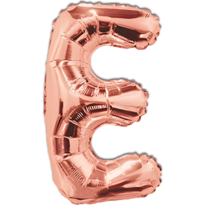 Litera E - rose gold - 35 cm