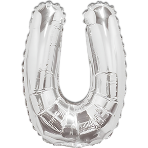 Litera U - argintiu - 35 cm