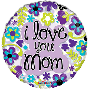 Balon rotund - I Love You Mom - 45 cm