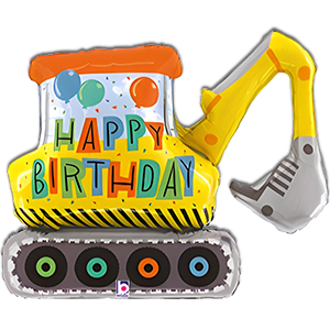 Excavator - Happy Birthday - 79 cm