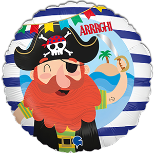 Balon rotund - Pirati - Model 1- 46 cm