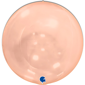 Sfera 4D Portocaliu Transparent - 38 cm