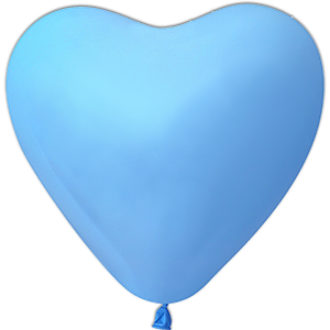 Balon latex inima - Bleu - 30 cm