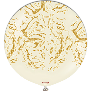 Balon latex - Space nebula - White sand print gold - 60 cm