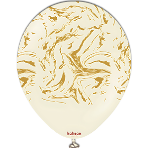 Balon latex - Space nebula - White sand print gold - 30 cm