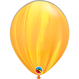 Balon latex - Marmorat galben portocaliu - 28 cm