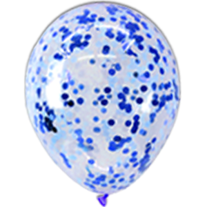Baloane Latex Confetti Albastru Inchis - 30 cm