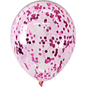Baloane Latex Confetti Roz - 30 cm